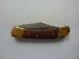 Vintage Stainless Steel 7 1/2 " Folding Knife (blade 3 1/4 ") Made In China