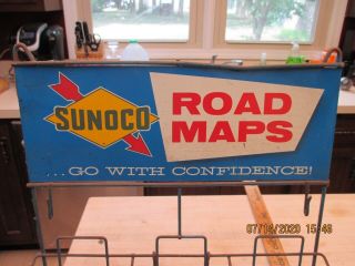 Sunoco Map Rack Display,  Metal Gas Station Sign 2