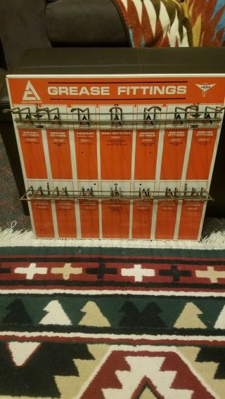 Old Allis Chalmers Tractor Advertising Grease Fittings Sign