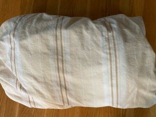 Pb Pottery Barn King Fitted Bottom Sheet Neutral Stripes