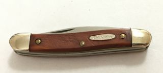 Old Cutler Knife Colonial Prov.  Usa Knife Company Brown Pocket Knife 3 Blade