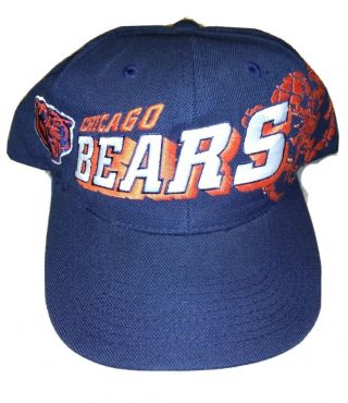 Vintage 90s Chicago Bears Grid Sports Specialties Snapback Hat Cap Nfl Details