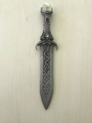 Sgd 93 Fantasy Dagger Knife With Crystal 8 "