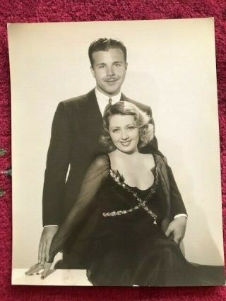 Vintage Photograph Of Dick Powell & Joan Blondell 8x10