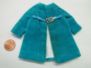 Vtg Barbie Doll 1546 Skipper " Perfectly Pretty " Sears Exclu.  Turquoise Coat Belt