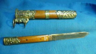 Vintage Oriental Full Tang Tanto Dagger 3