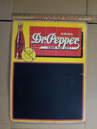 1940s Drink Dr.  Pepper Good For Life 23 " X 17 " Metal Chalkboard Menu Sign