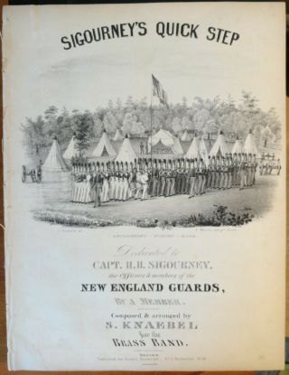 1837 Sheet Musick Sigourney 