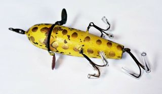Tough Mills / Snyder / HICO Success Spinner Rotary Head Lure NY c 1903 Yellow 3