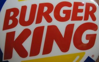 Burger King Sign Fast Food Restaurant Convex Storefront Advertising Bk