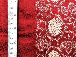 01vBCF 2070 Silk Fabric Vintage Japanese kimono Hand stitched Shibori 3