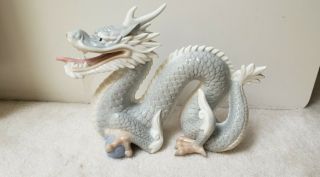 Vintage Ceramic Asian Chinese Dragon Figurine 8 " X6.  5 " X3 "