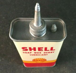 Shell Soap Box Derby Lubricant Handy Oiler Rare Advertising Oil Tin Can