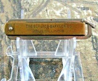 Vintage Executive Usa Advertising 1 - Blade Pocket Knife The Gerlach Barklow Co.