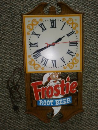 Frostie Root Beer Clock - Full 2 Feet Tall Rare Item