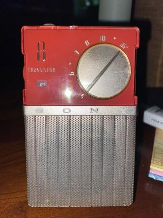 Vintage 1959 Sony Tr - 86 Eight Transistor Radio Red