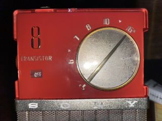 Vintage 1959 SONY TR - 86 Eight Transistor Radio Red 2