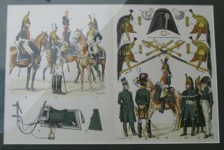 Napoleonic Rousselot Color Uniform Print Empress Dragoons Of The Imperial Guard