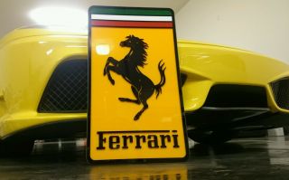 Ferrari 3d Sign Lighted Sport Car Garage Racing