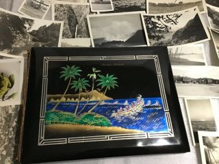 Vintage Family Vacation Scrapbook,  Black And White Photos,  1940’s 1950’s Hawaii