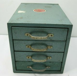 Wards Master Quality Metal 4 Drawer Parts Storage Box Cabinet Organizer Vtg (b)