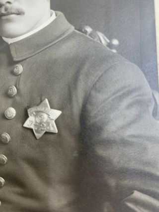 Vintage Chicago Police Officer 1900’s,  Otto C.  Jarmuth Silver Print Photograph 2