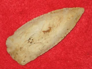 Authentic Native American Artifact Arrowhead Illinois Archaic Knife A11