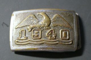 Vtg Wwii 1940 Eagle Belt Buckle Trench Art Hong Kong Us Army Japan China