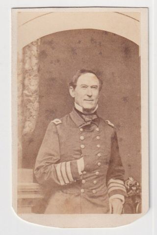Commodore David Farragut 1860s American Union Civil War Navy Gurney Cdv Photo