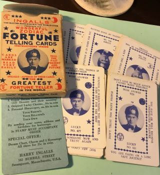 Vintage 1930’s Harry Ingalls Wonderful Zodiac Fortune Telling Cards - Deck 30