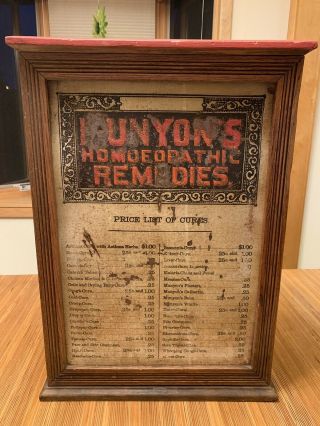 Rare Antique Point Of Munyons Homeopathic Remedies Display Advertising