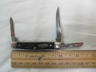 Vintage Western 445 Made In Usa,  3 Bladed Stockman