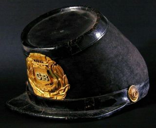 Civil War Period Musicians Kepi Cap Hat with its Large Two Piece Shako Plate 2