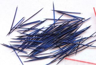 Dyed Blue Porcupine Quills 6) 2x3 " Bags Native American Quillwork/craft Slf3