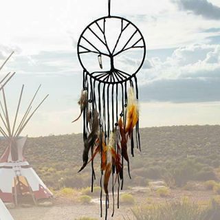 The Tree Of Life Dream Catcher - Handmade Exquisite Feather Beaded Large Dream