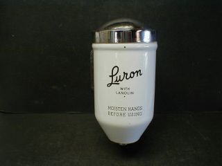 Vintage Boraxo Luron Powder Hand Soap Dispenser - Porcelain On Metal