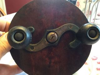 Antique Fly Fishing Reel Wood And Brass 6”,  Pat March 9,  1897,  Meissbach