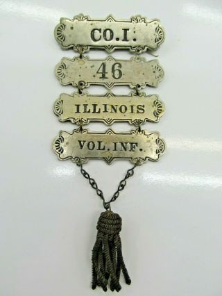 Civil War Union Ladder Badge Co.  I.  46 Illinois Vol.  Inf.