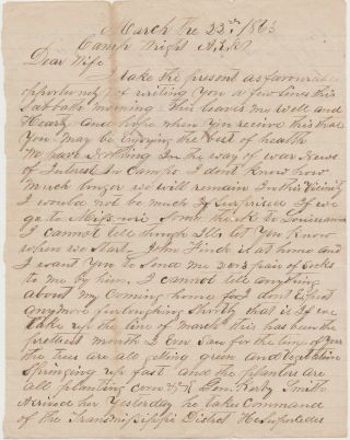 1863 Confederate Soldier Letter - Camp Wright Ark - Randal 