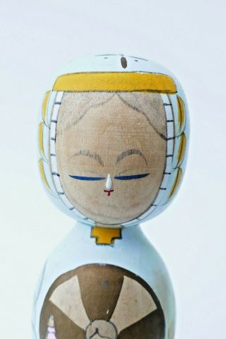 Kokeshi Virgin Mary Wooden Doll Japanese Traditional Crafts Handmade 2