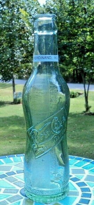 Scarce Vintage 1920 Peanut Pepsi Cola Bottle From Ferdinand Indiana