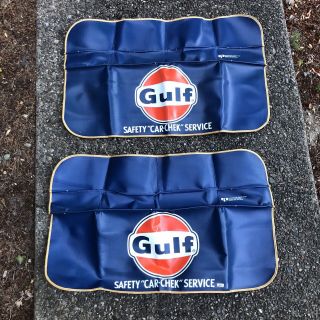 Vintage Gulf Gas Oil Fender Covers Nos