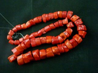 24 Inches Exquisite Pure 100 Tibetan Red Coral Beads Necklace K003
