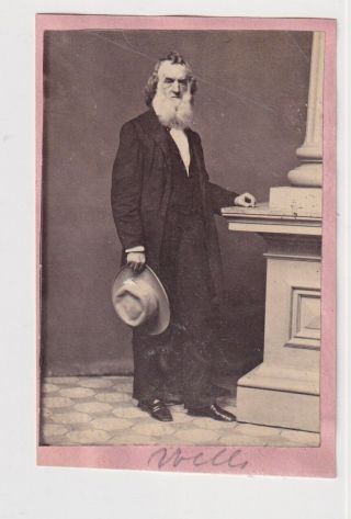 Gideon Welles Secretary Of The Navy 1860s By Mathew Brady Civil War Cdv Photo
