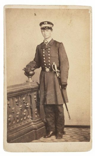 1860s Civil War Union Navy Officer Signed Cdv Photo At Orleans Brown Water 3