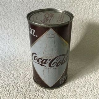 Vintage Coca Cola Diamond Bottle Flat Top Soda Can Chicago Bottom Opened