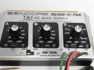 Vintage Sencore Align - O - Pak Be - 156 7 - 1 Dc Bias Supply Be156 Tv Bias Supply Acg