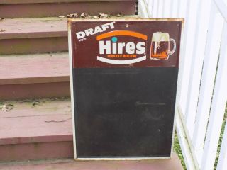 Hires Root Beer Embossed Metal Chalkboard Sign