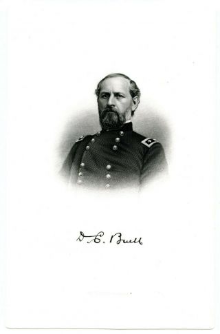 Don Carlos Buell,  Civil War General/mexican & Seminole Wars,  Engraving (8134)