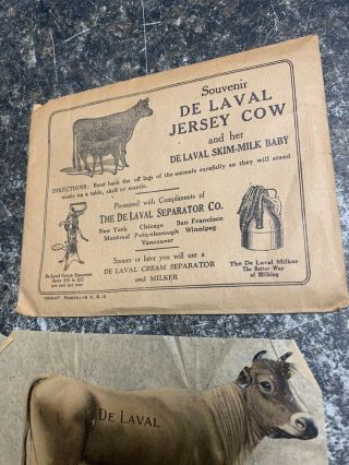 Vintage De Laval Cream Separator Tin Jersey Cow & Calf Set - 3